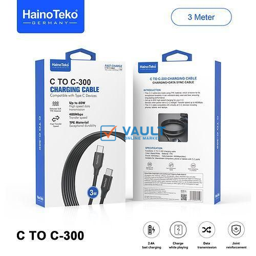 Haino teko Germany HainoTeko C-300 Fast Charger, USB-C To USB-C Cable