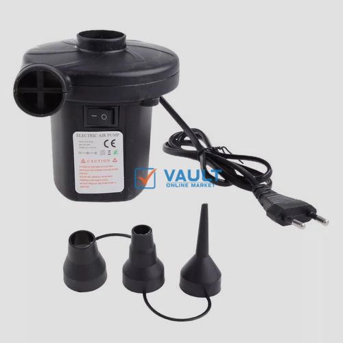 Black Electric Air Pump For Inflatable Bed Airbed