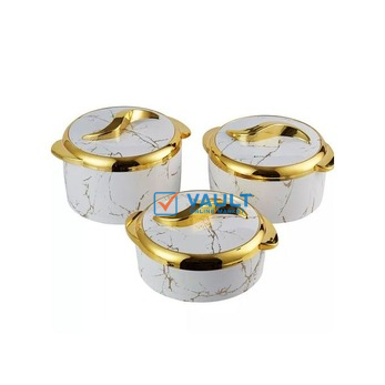 3Pc Set 1.5/2/2.5 L Food Warmer Thermal Insulation Hot Pot Casserole Lunch Boxes - Multicolor