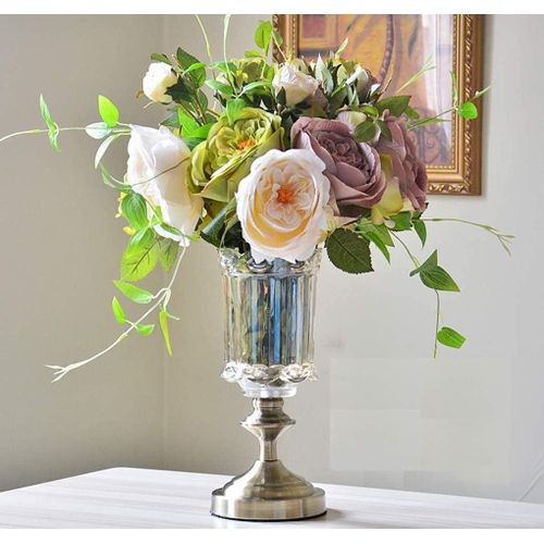 Glass Flower Vase Center Piece Decoration Hydroponics Terrarium Flower pot For Living Home Office Table Top Decor Wedding -Multicolor