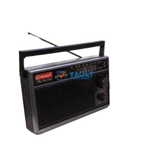 Portable 3 Band Premier Radio (FM-MW-SW) – Black