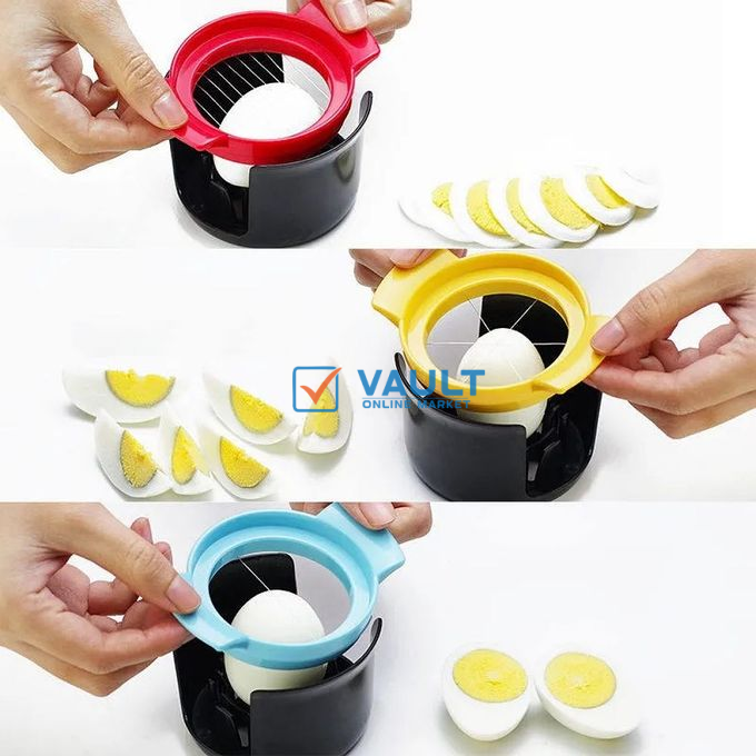 4 In1 Egg Slicer Cutter For Hard Boiled Eggs-Multi-colour.