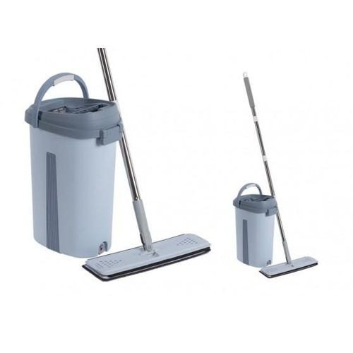 Mop Scratch Dry Hand Free Floor Cleaner Self Wash -Squeeze Floor Cleaning Microfibre Flat Mop And Bucket Set With 2 Mop Reusable Refills And Stainless Steel Handle For Hardwood Tile Laminate Floors- M