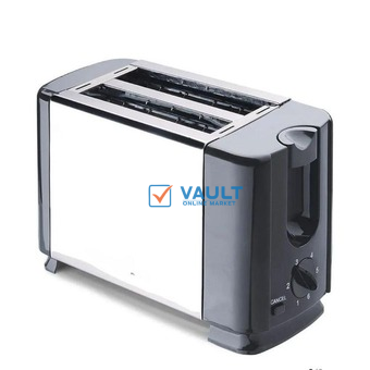 2 Slice Electric Toaster - Silver/Black