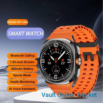 Kalobee America SK7 Ultra Smartwatch 1.53 inch 128M 500mA Outdoor Fitness Men Women Reloj Smart Watch Qith Double Straps