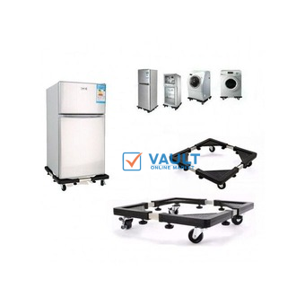 Adjustable Special Base For Washing Machine and Fridge Stand Trolley, 54*54 cm- Silver