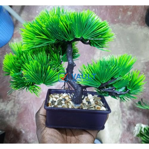 Artificial Table Flowers In Pots 15cm - Green