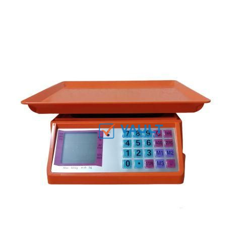 40Kg Electronic Digital Price Computing Weighing Scale - Orange