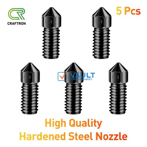 AnkerMake M5 Nozzle Hardened Stainless Steel Brass 0.4mm M6 Threaded Nozzles Durable Wear Resistance M5/M5C 3D Printer