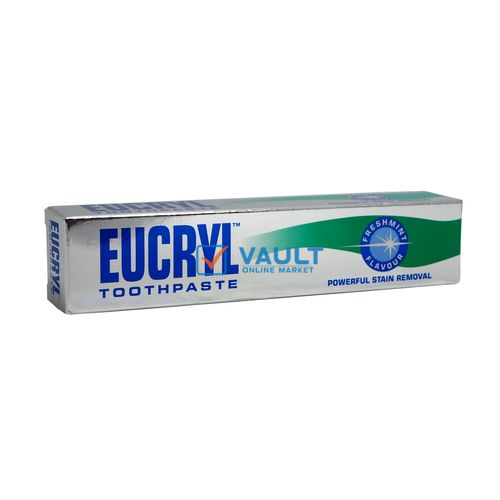 Eucryl Toothpaste Fresh Mint Flavor Powerful Stain Removal 50g