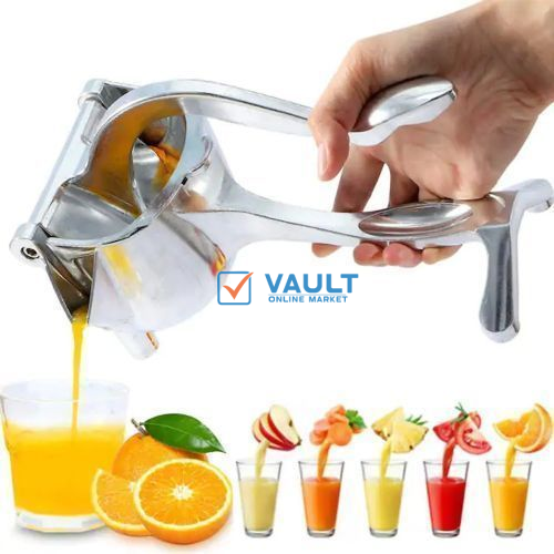 Stainless Steel Manual Fruit Press Squeezer Juicer Extractor-Silver.