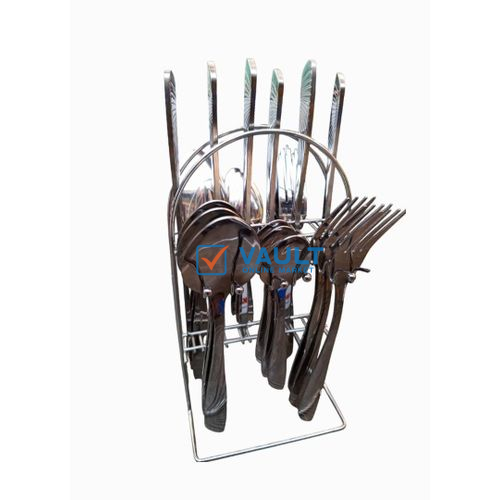 Cutlery Set With Spoons, Teaspoons, Table knifes, And Forks Design May Vary - Silver