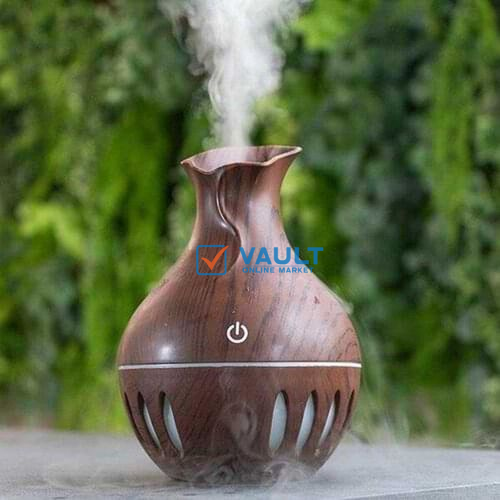Humidifier Electric Aroma Air Diffuser Wood Ultrasonic Air Humidifier Essential Oil Aromatherapy Cool Mist Maker- Wood