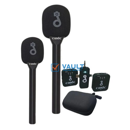Candc Interview 3 In 1 Dual Wireless Microphone, Black