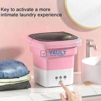 Portable Foldable Washing Machine, High Capacity Mini Washer With Spin Dryer, Camping Travel Mini Washing Machin, Deep Cleaning Half Automatic Wash Lightweight Washer Touch Screen, For Baby Clothes Un