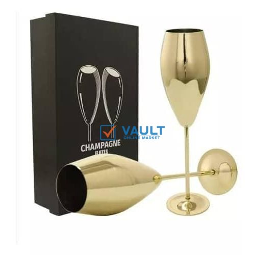 ronable Stainless Steel Champagne Glasses