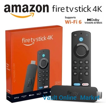 Amazon Fire TV Stick 4K (2nd Generation) UltraHD Stream Prime Video Netflix 9Now 7plus Remote Media Streamer with Alexa Voice Remote 3rd Gen- Black