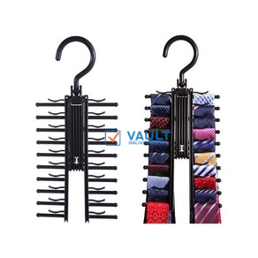 Tie Rack Belt Hanger Holder Hook For Closet Organizer Storage, Black.