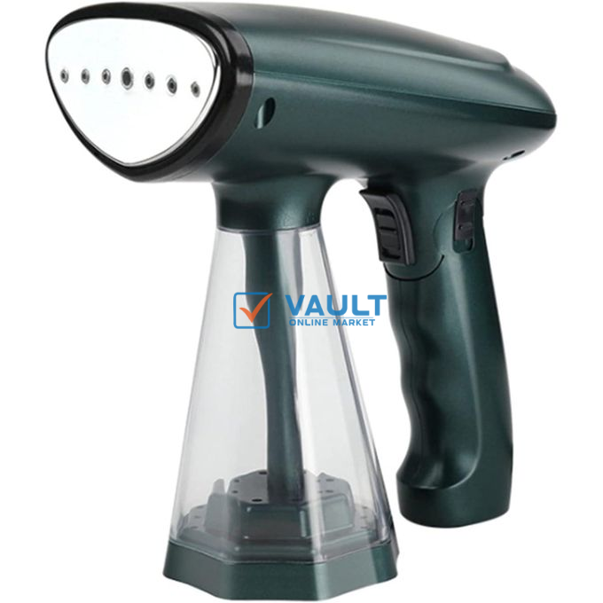 RAF Mini Portable Handheld Garment Streamer Iron Big Water Tank Foldable Handy Sterilization Travel Steam Iron- Green, Cream