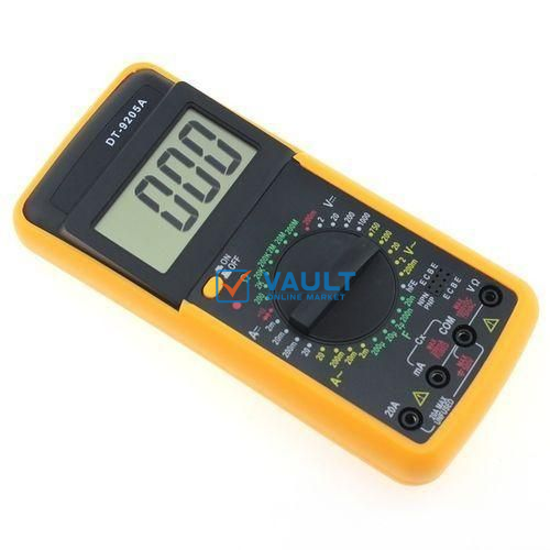 Digital Multimeter AC/DC Voltmeter Ammeter Voltage Multi Tester - Black, Yellow