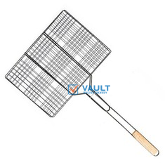 Barbecue Grilling Basket Grill BBQ Net Steak Meat Fish Veg Mesh Holder- Multi-colour.