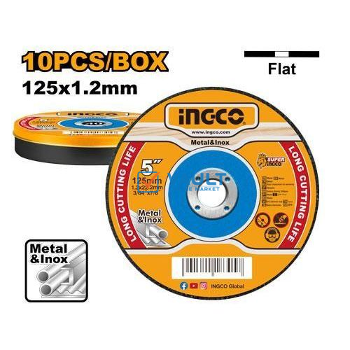 INGCO Abrasive Metal Cutting Disc Set 10pcs -Orange