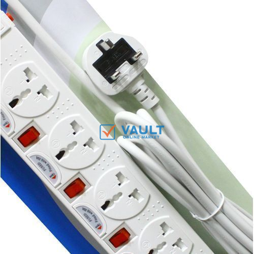 Borl High Grade BORL 6 Ways Heavy Duty Extension Socket - White