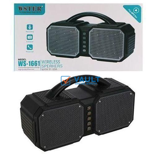 Wster WS-1661 Full Bass Bluetooth Wireless speaker - Black/Red