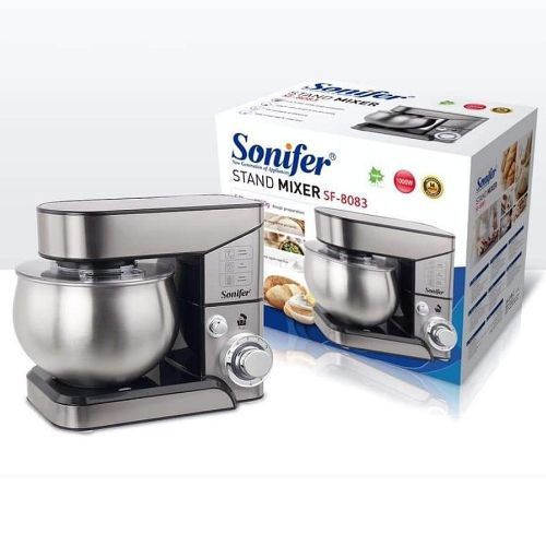 Sonifer 5L Blender Dough Hand Stand Mixer Food Processor, Silver .