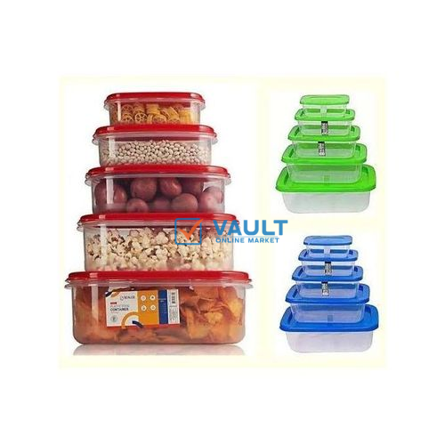 4Pcs Food Storage Set Microwave Oven Containers - Clear