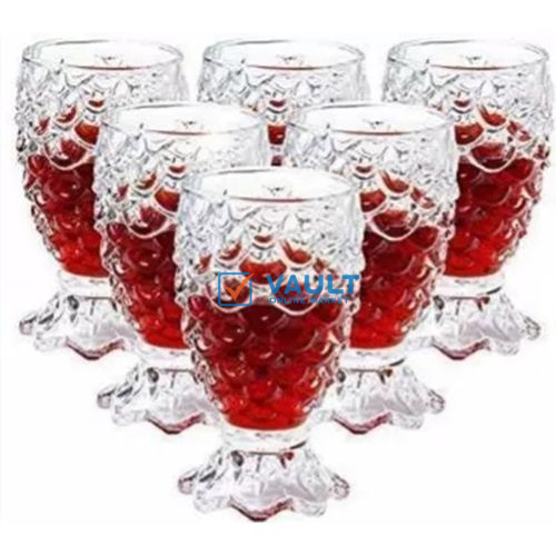 6 Pieces Glasses For Water And Juice-Transparent