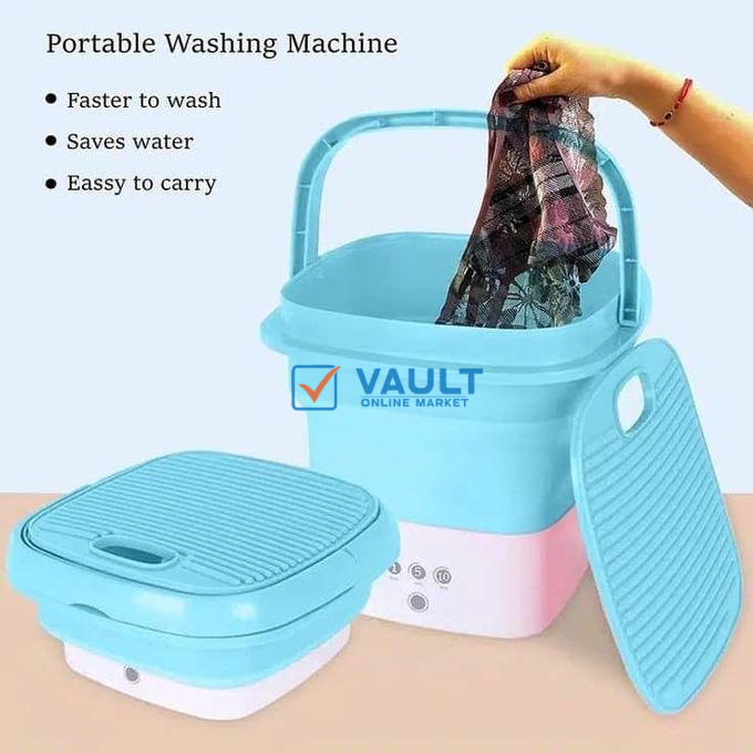 Portable Foldable Camping Mini Washing Machine With Touch Screen And Timer Reusable For Travel Apartmentsand Dormitory Underwear Socks Personal Clothes Washer