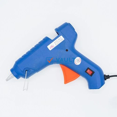 Electric Hot Melt Glue Gun & 10 Glue Sticks-Blue