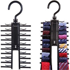 Tie Rack Belt Hanger Holder Hook For Closet Organizer Storage, Black.