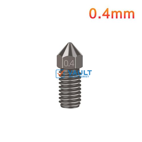 3DSWAY 5pcs Hardened Steel Nozzles Stainless Steel Brass Nozzle 0.4mm/1.75mm M6 Thread For AnkerMake 3D Printer Parts Hotend