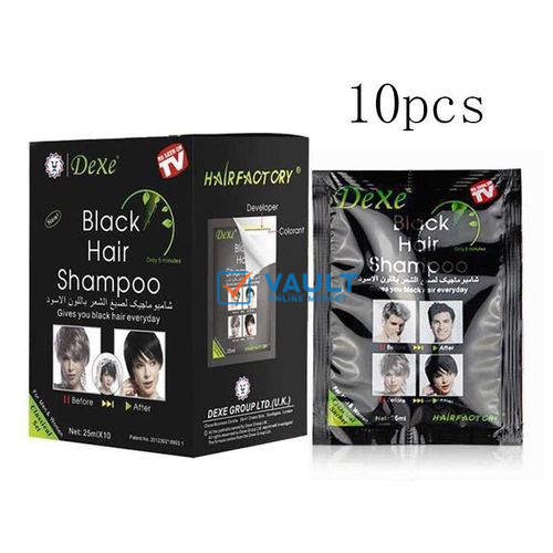 Dexe A Box Of Black Hair Shampoo Set - 25mlx10