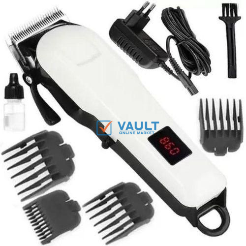 Hair Clipper, Cordless Beard Trimmer, Multi Grooming Kit, Rechargeable And Rinseable - White/Black