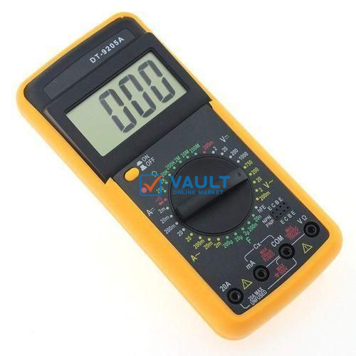 DT9205A Digital Multimeter Capacitance Multi Meter - Yellow,Black.