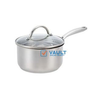 1.9L Stainless Steel Saucepans Milk Cookware Pot- Silver