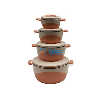 4 Pieces Insulated Hot Pot Dishes Food Container Casseroles -Multi-colour.