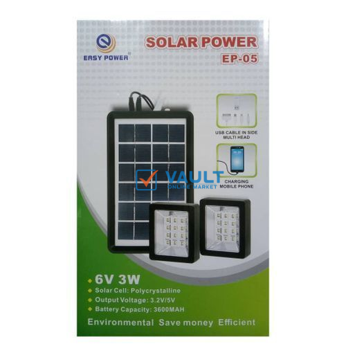EASY POWER Mini Solar Lighting System With 2 Lights - Multicolor