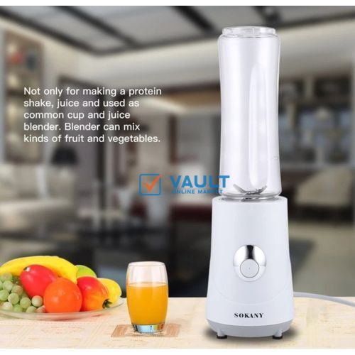 Sokany Portable Blender With Sports Bottle Protein Fruit Smoothie Maker - White