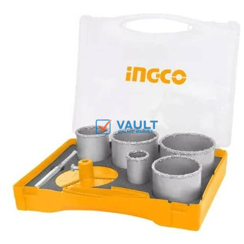 INGCO Carbide Gritted Hole Saw Set AKCH0071 - Orange