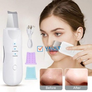 Shovel Facial Ultrasonic Skin Scrubber Spatula, Electric Moisturizing & Cleansing Skin Dirt Blackhead Remover, 3 Modes Facial Lifting Deep Peeling Tool Pore And Exfoliator, Comedone Extractor Treatmen